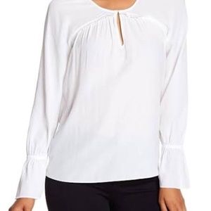 Ramy Brook Olivia White Peasant Blouse